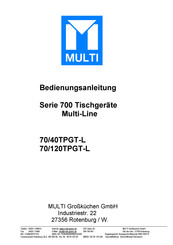 Multi 70/40TPGT-L Bedienungsanleitung