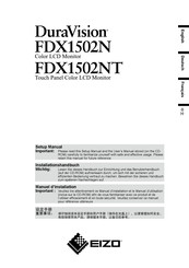 Eizo DuraVision FDX1502NT Installationshandbuch
