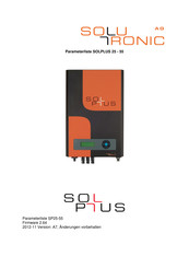 Solutronic Solplus 55 Anhang Zu Dem Benutzerhandbuch Und Servicehandbuch