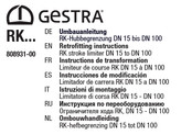 GESTRA RK Serie Ergänzung Zur Betriebsanleitung