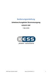 Kess KESSUPS 92RT Series Bedienungsanleitung