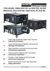 Digital Projection TITAN 1080p Ultra Contrast Wichtige Informationen