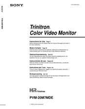 Sony HR Trinitron PVM-20M7MDE Gebrauchsanweisung