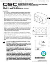 QSC SB-5218 Benutzerhandbuch