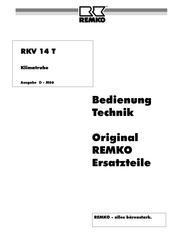 REMKO RKV 14 T Bedienung Technik