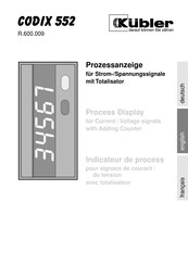 Kübler CODIX 552 Bedienungsanleitung
