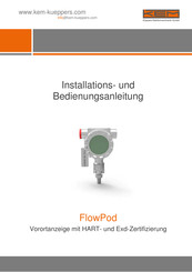 KEM FlowPod Installations- Und Bedienungsanleitung