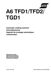 ESAB A6 TFD2 Bedienungsanleitung