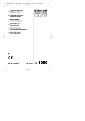 Einhell Royal ES 1000 Gebrauchsanweisung
