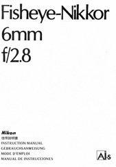 Nikon Fisheye-Nikkor 6mm f/2.8 Gebrauchsanweisung