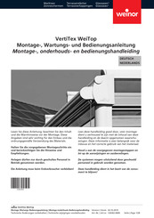 weinor VertiTex WeiTop Montage-, Wartungs-, Und Bedienungsanleitung