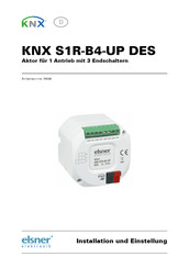 Elsner KNX S1R-B4-UP DES Installation Und Einstellung