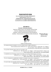 Ravaglioli RAV242VS1094 Übersetzung Der Originalanleitung