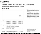 Lutron LQRQ-WPM-16D Installation Und Betriebsanleitung