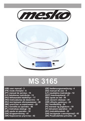 Mesko MS 3165 Bedienungsanweisung