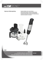 Clatronic SMS 3455 Ergänzung Zur Bedienungsanleitung
