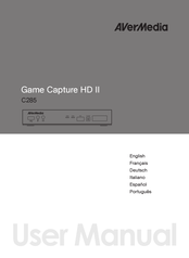 Avermedia Game Capture HD II Bedienungsanleitung
