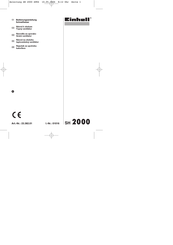 EINHELL SH2000 Bedienungsanleitung