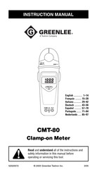 Greenlee CMT-80 Bedienungsanleitung