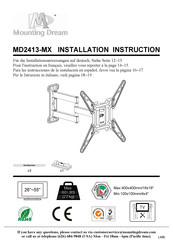 Mounting Dream MD2413-MX Installationsanweisungen