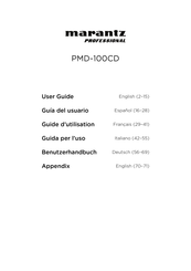 Marantz professional PMD-100CD Benutzerhandbuch