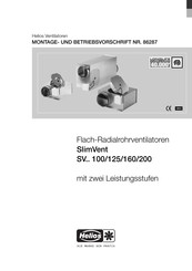 Helios SlimVent SVS 125 B Montage- Und Betriebsvorschrift