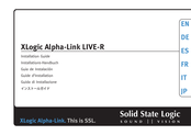 Solid State Logic XLogic Alpha-Link Installations-Handbuch