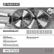 Parkside WWS CSB 160-42-07/2016 Bedienungs- Und Sicherheitshinweise
