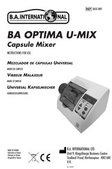 B.A. International OPTIMA U-MIX Gebrauchsanweisung