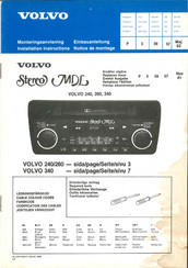 Volvo Stereo MDL 260 Einbauanleitung