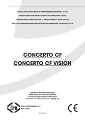 Dru CONCERTO CF Installationsvorschrift Und Gebrauchsanweisung