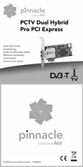 Pinnacle Systems PCTV Dual Hybrid Pro Kurzanleitung