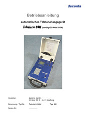 deconta Telealarm GSM 531 Betriebsanleitung