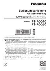 Panasonic PT-RCQ80 Bedienungsanleitung