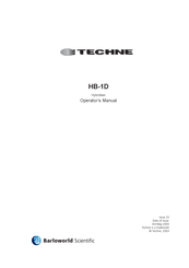 Barloworld Scientific Techne HB-1D Bedienungsanleitung