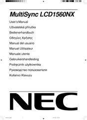 NEC MultiSync LCD1560NX Bedienerhandbuch