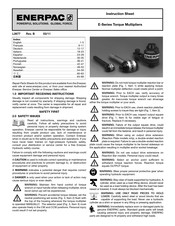Enerpac E495 Bedienungsanleitung