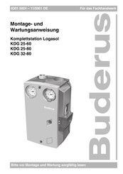 Buderus Logasol KDG 32-80 Montage- Und Wartungsanweisung