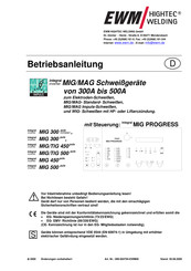 EWM integral inverter MIG/TIG 450 puls Betriebsanleitung