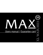Max XL WATCHES Bedienungsanleitung