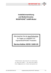 BEYERTONE MUSIPHONE Installationsanleitung