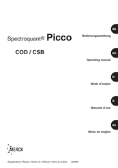 MERCK Spectroquant Picco COD Bedienungsanleitung