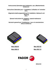 Fagor BG7-05 Allgemeine Bedinungssanleitung Für Installation, Gebrauch Und Wartung
