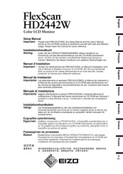 Eizo FlexScan HD2442W Installationshandbuch