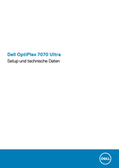 Dell OptiPlex 7070 Ultra Einrichtung Und Technische Daten