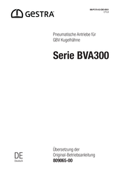 GESTRA BVA300 Series Bersetzung Der Originalbetriebsanleitung