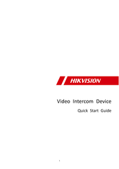 HIKVISION DS-KB Serie Schnellstartanleitung