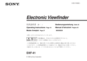 Sony DXF-41 Bedienungsanleitung