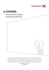 ViewSonic CDE9800 Bedienungsanleitung
