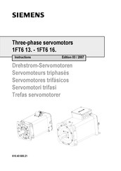 Siemens 1FT6 13. Bedienungsanleitung